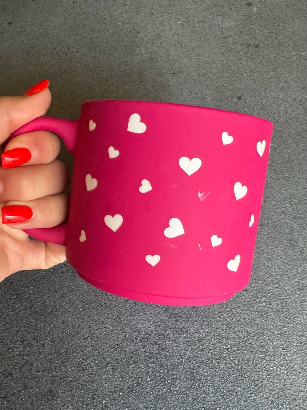 Hot Pink Heart Pattern Mug
